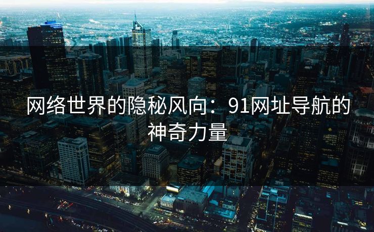 网络世界的隐秘风向：91网址导航的神奇力量